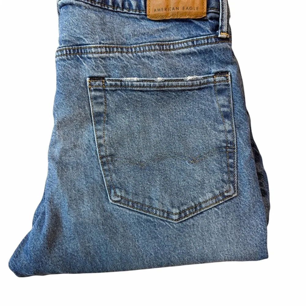 American Eagle Slim Straight Easy Flex Jeans 34x34 Distressed